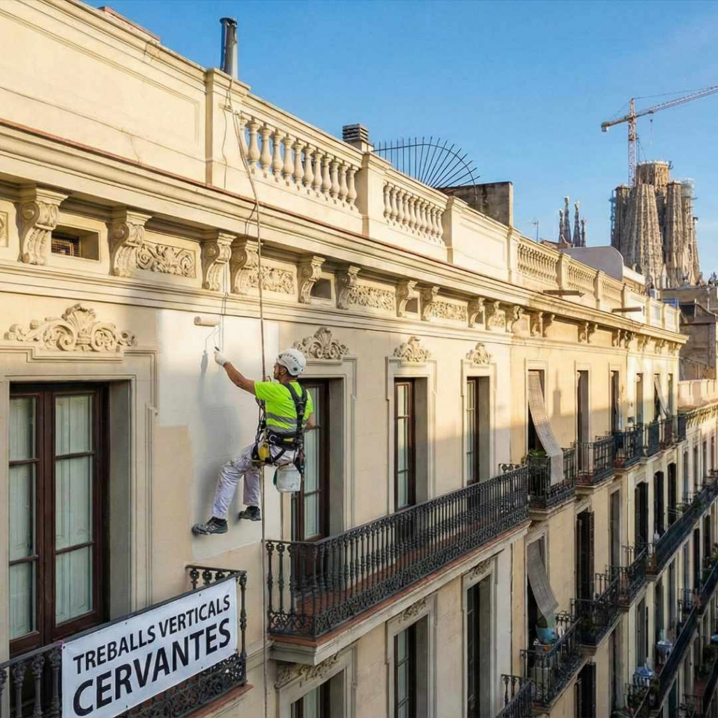Pintores de fachada y patio de luces