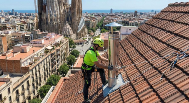 Salida de humos en fachadas y tejados