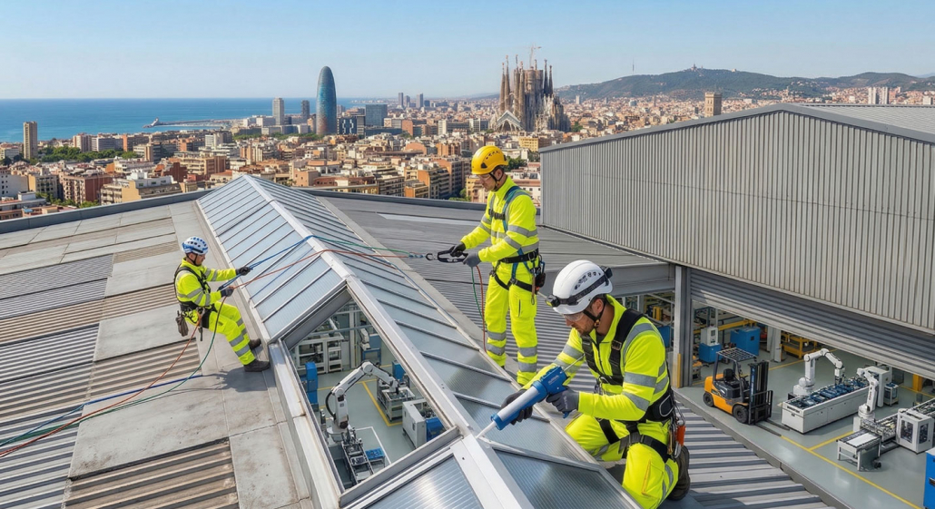 Instalación y reparación de claraboyas en naves industriales