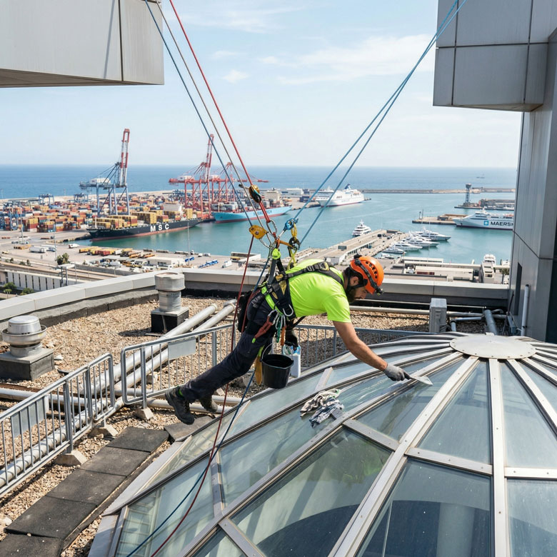Mantenimiento de lucernario trabajos verticales