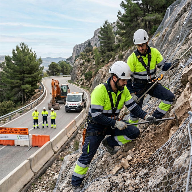 Instalación de sistemas de protección y taludes